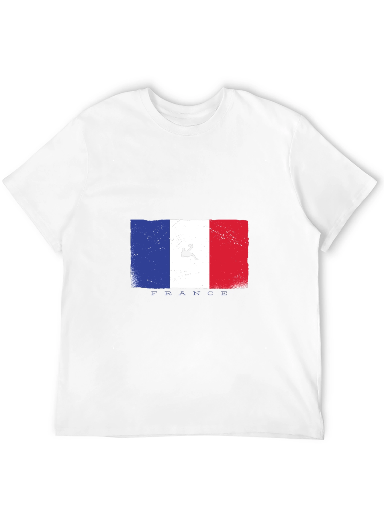 France Flag Handball Player Black T-Shirt