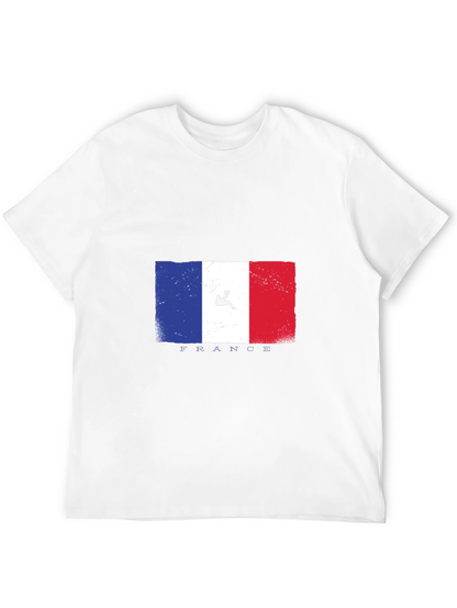 France Flag Handball Player Black T-Shirt