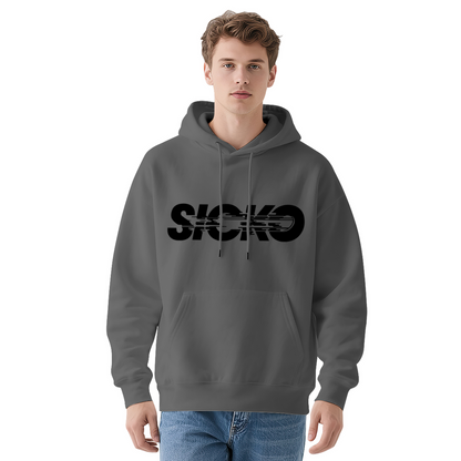 Blurry SICKO Streetwear Graphic White Hoodie, Unisex Ultra Cozy Daily Pullover