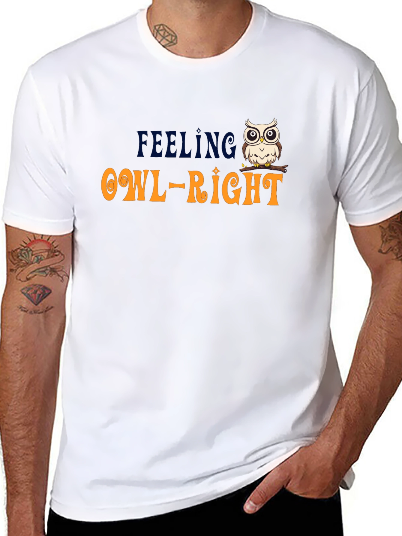Feeling Owl-Right T-Shirt