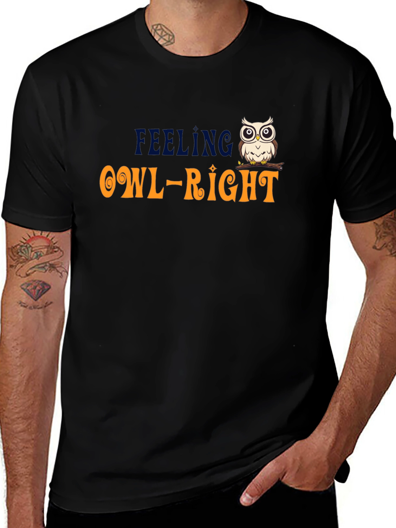 Feeling Owl-Right T-Shirt