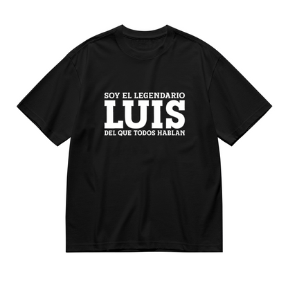 Spanish Quote Soy El Legendario Luis Bold Letter Print Plus Size Women Printed T-Shirt