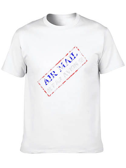 Air Mail Par Avion Graphic Black T-Shirt