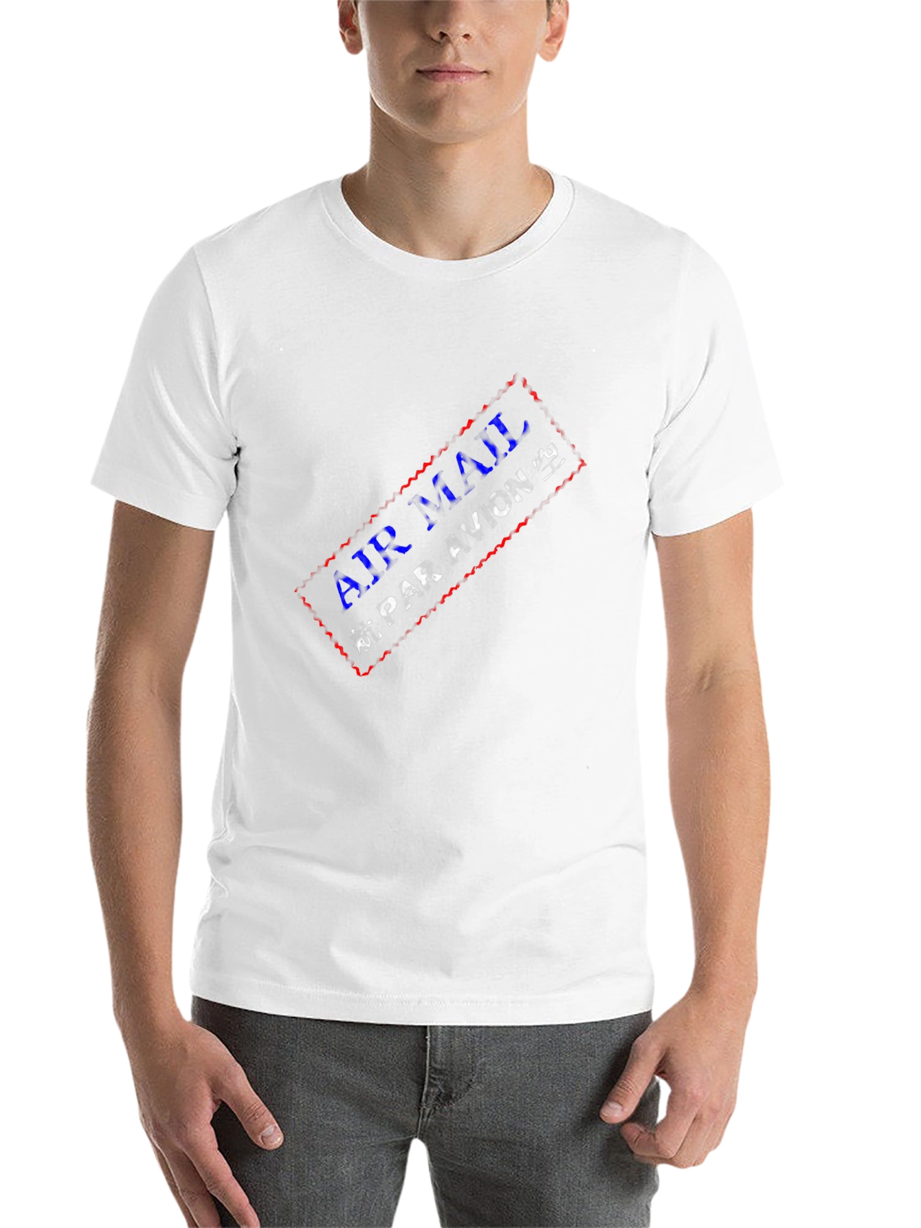 Air Mail Par Avion Graphic Black T-Shirt