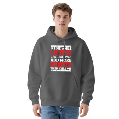 Weightlifting Funny Slogan Navy Hoodie, Ultra Comfort Gym Lover Daily Hoodie