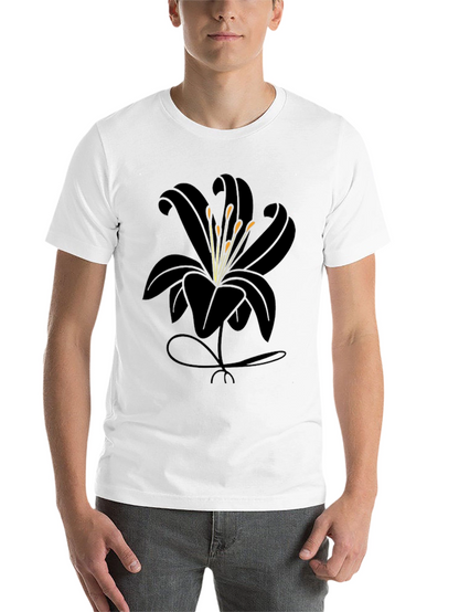 Black Lily Graphic Tee - Stylish Mens Casual Shirt