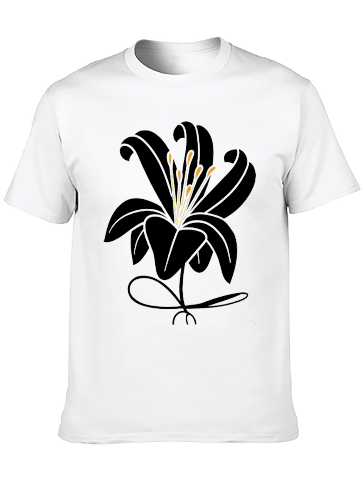 Black Lily Graphic Tee - Stylish Mens Casual Shirt
