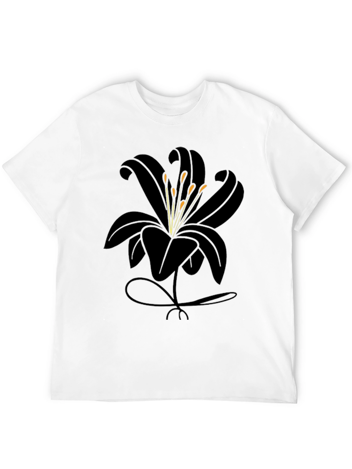 Black Lily Graphic Tee - Stylish Mens Casual Shirt