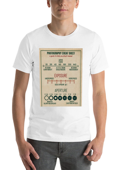 Photography Cheat Sheet T-Shirt - Camera Settings Guide Tee