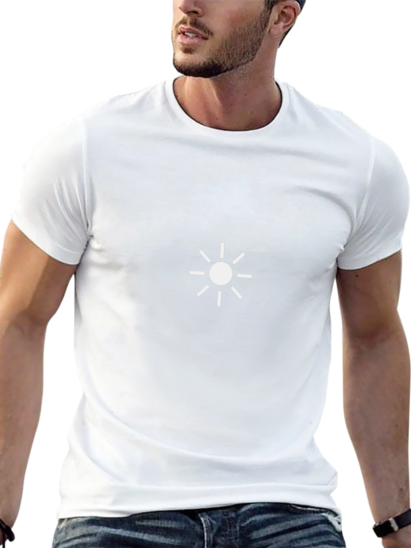 Minimalist Sun Graphic Black T-Shirt