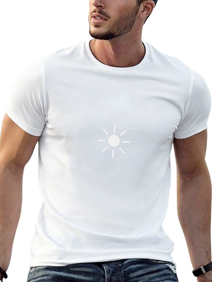 Minimalist Sun Graphic Black T-Shirt