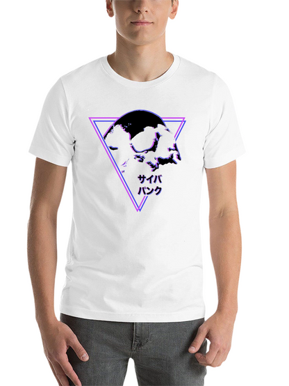 Cyberpunk Skull Graphic Black T-Shirt