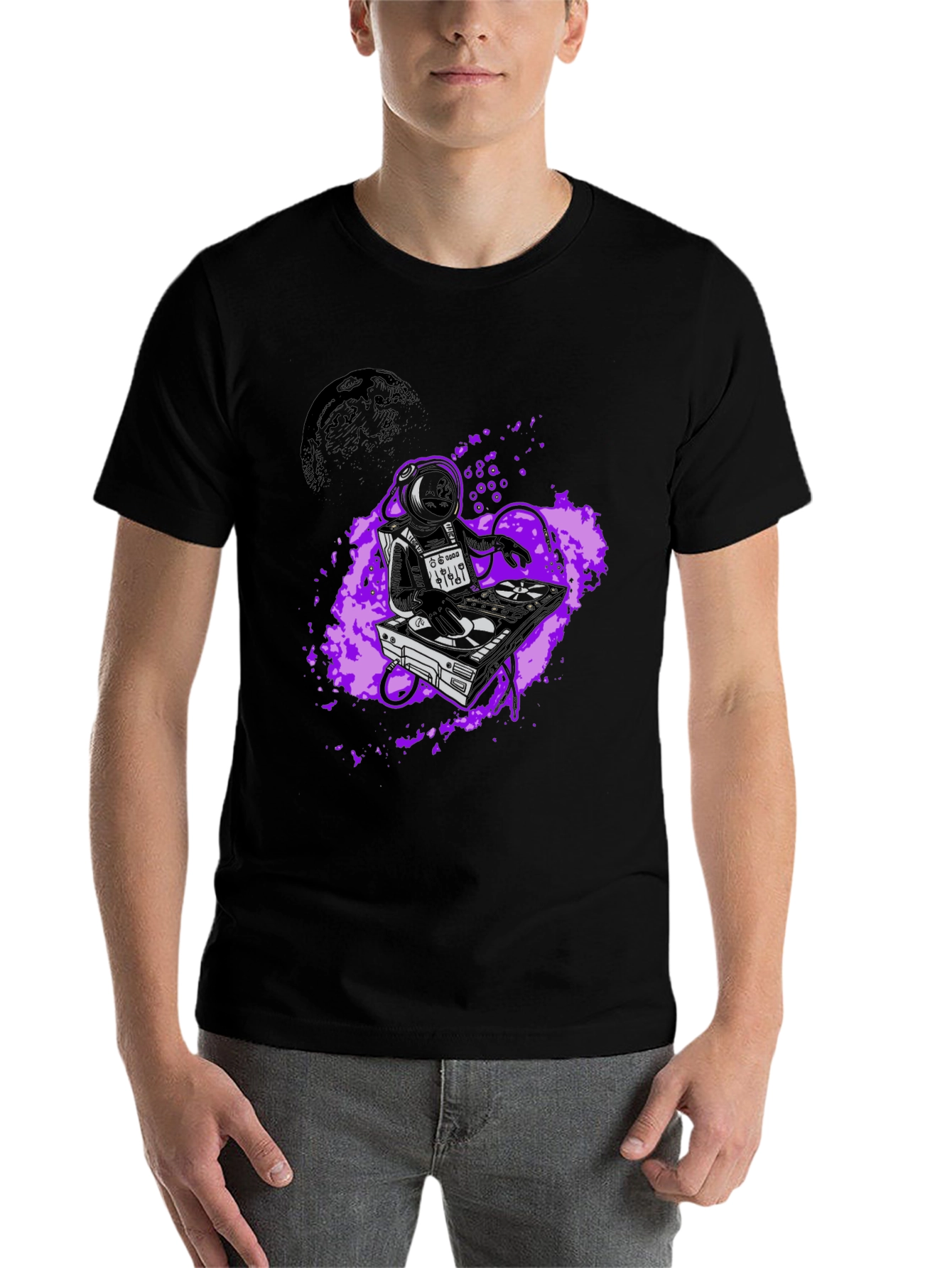 DJ Astronaut Graphic Tee - Space Beats T-Shirt