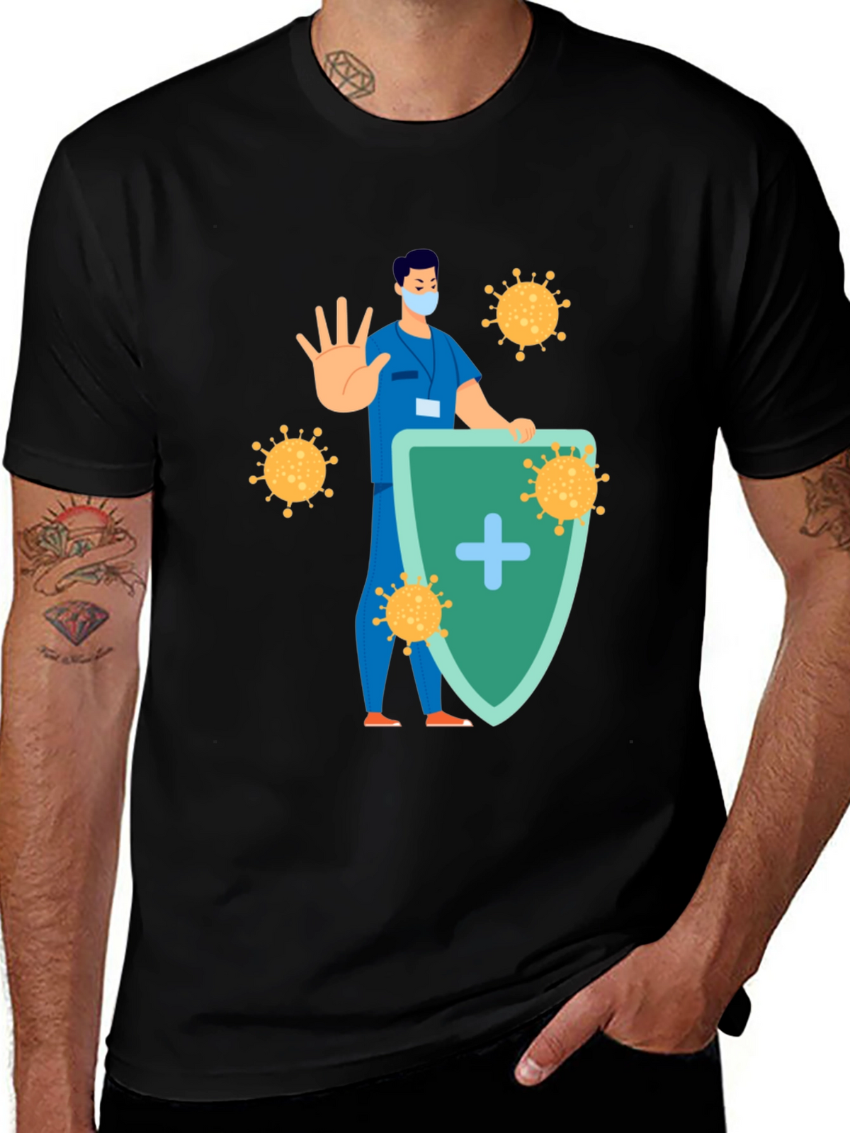 Virus Shield Graphic T-Shirt