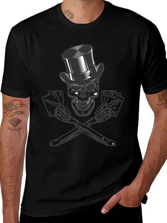 Skull Poker Ace T-Shirt - High Roller Style
