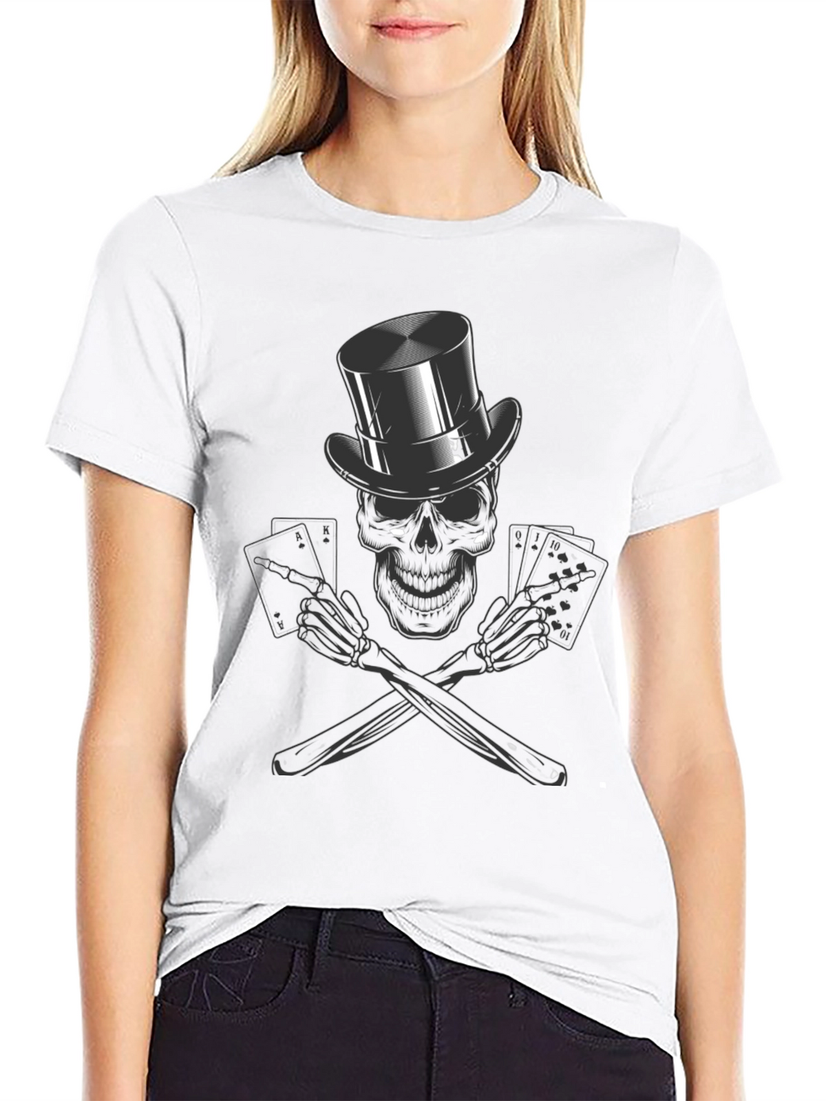 Skull Poker Ace T-Shirt - High Roller Style