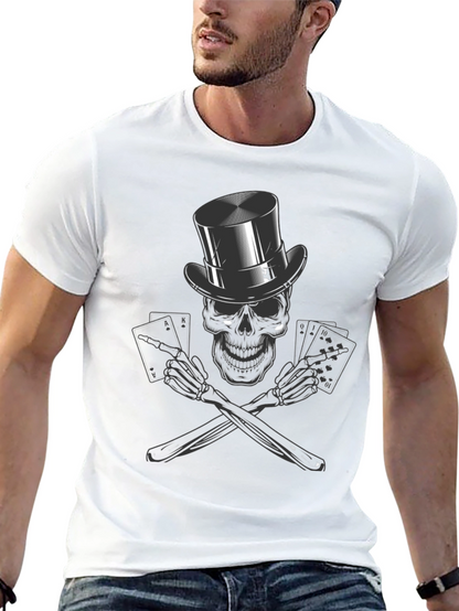 Skull Poker Ace T-Shirt - High Roller Style