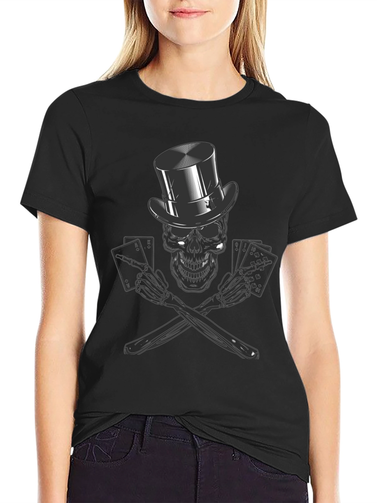 Skull Poker Ace T-Shirt - High Roller Style