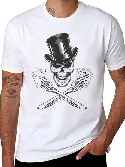 Skull Poker Ace T-Shirt - High Roller Style