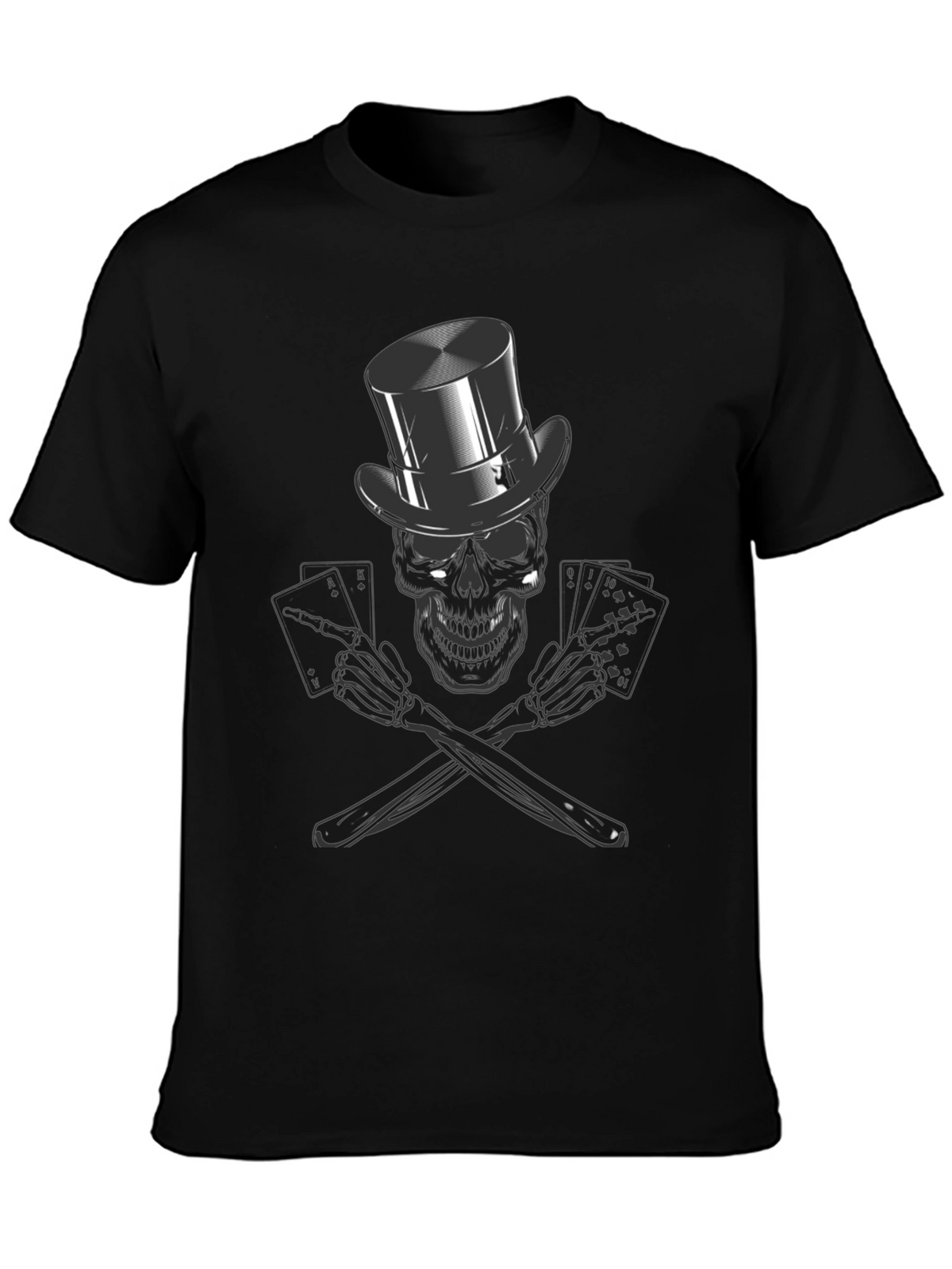 Skull Poker Ace T-Shirt - High Roller Style