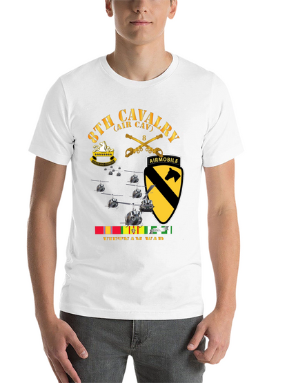8th Cavalry Vietnam War T-Shirt Air Mobile Tee