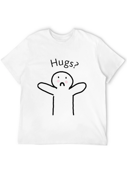 Hugs? Graphic Tee - Black Casual T-Shirt