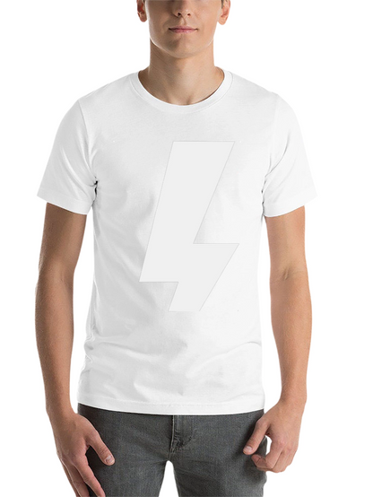 Bold Lightning Bolt Graphic Tee - Black