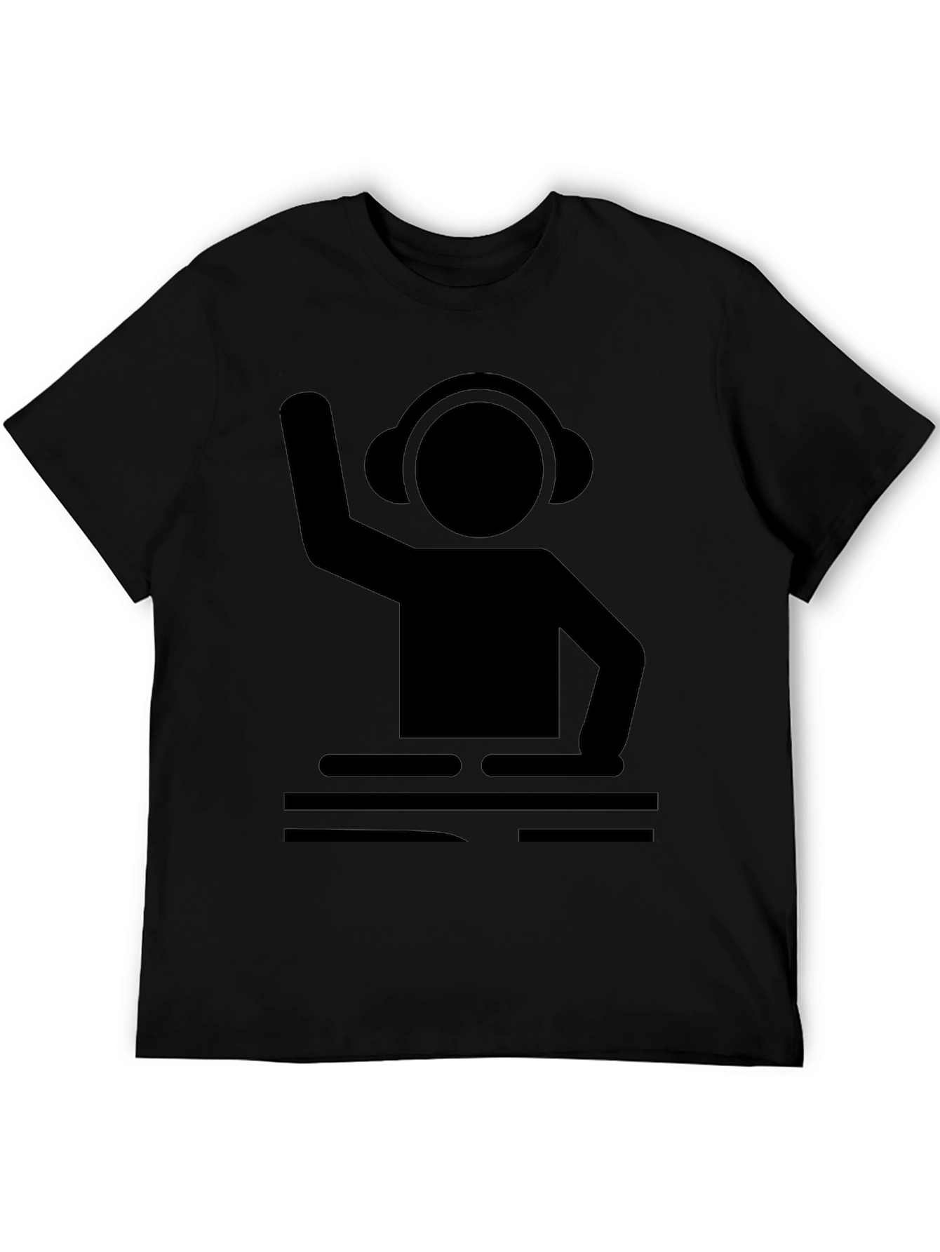 DJ Graphic Tee - Black Cotton T-Shirt