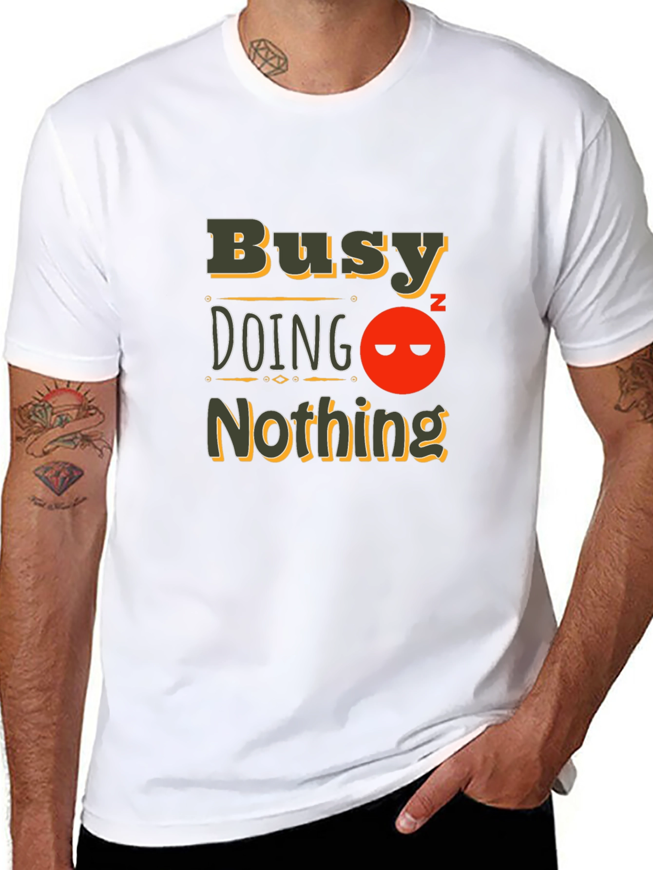 Busy Doing Nothing Black T-Shirt