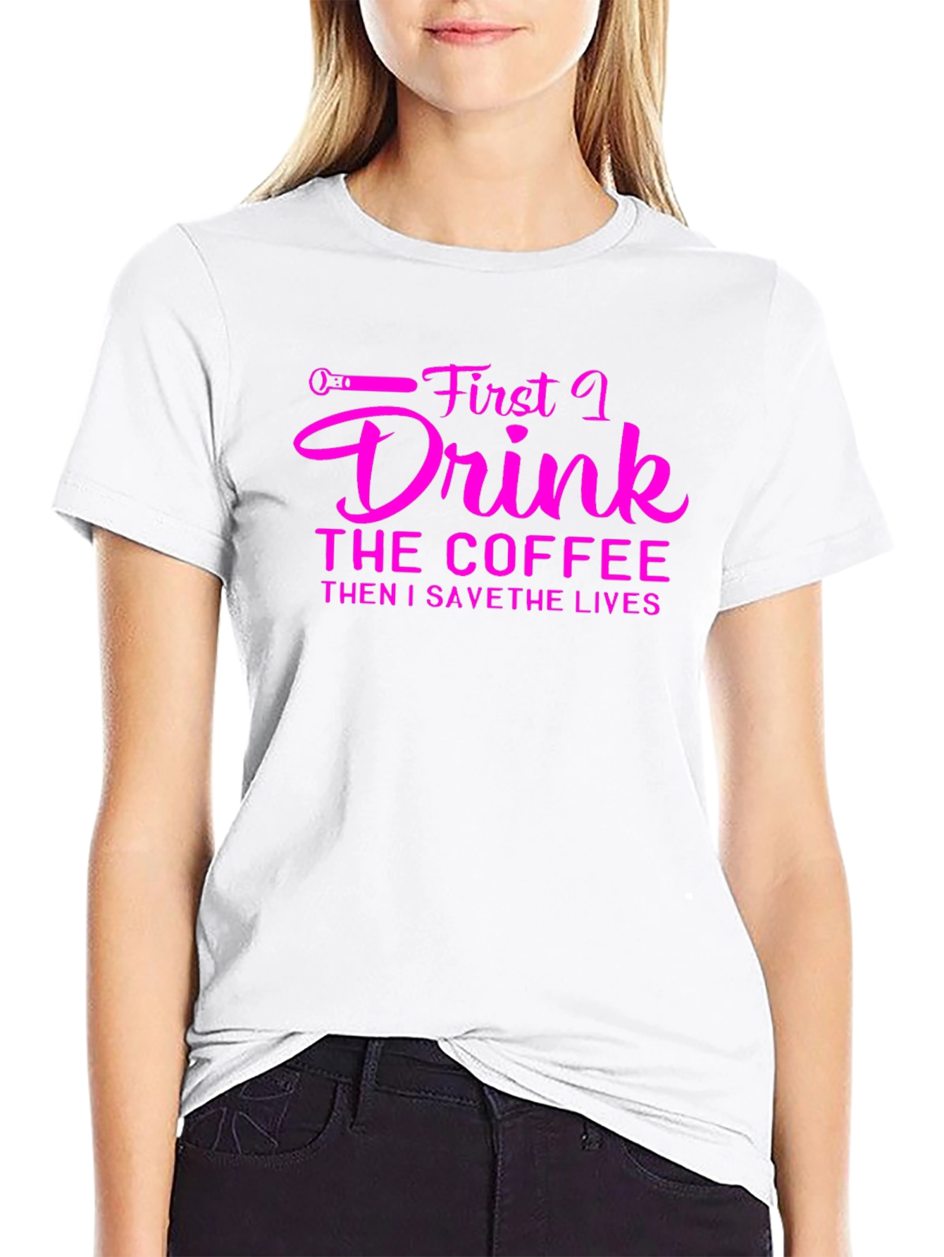 Coffee Then Save Lives Black T-Shirt