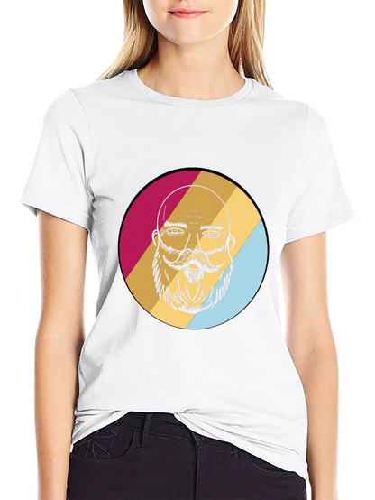 Bearded Man Graphic Tee - Retro Style
