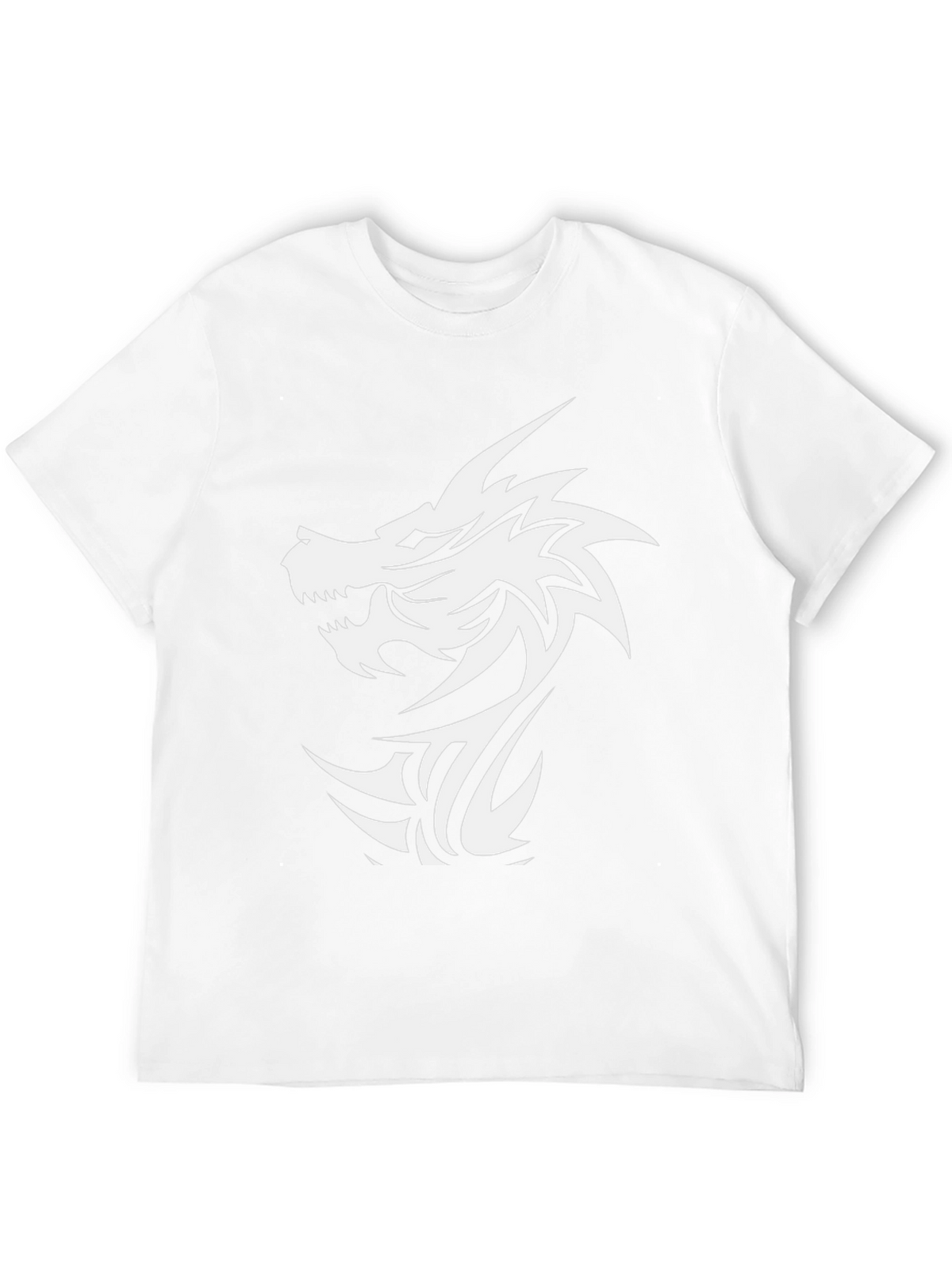 Dragon Graphic Black T-Shirt - Bold Tribal Design