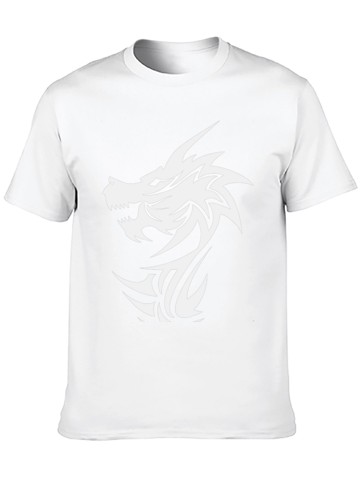 Dragon Graphic Black T-Shirt - Bold Tribal Design