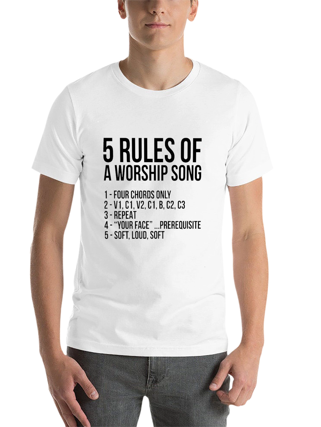 5 Rules Worship Song T-Shirt Musician Tee