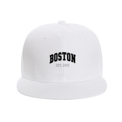 Vintage BOSTON EST.1997 City Style White Flat Snapback