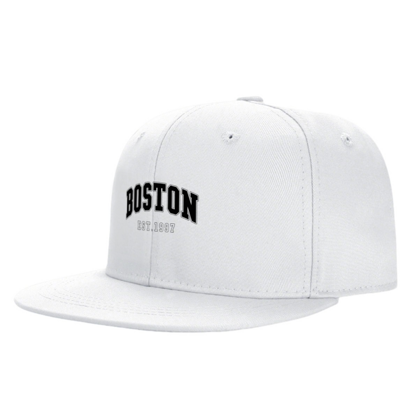 Vintage BOSTON EST.1997 City Style White Flat Snapback