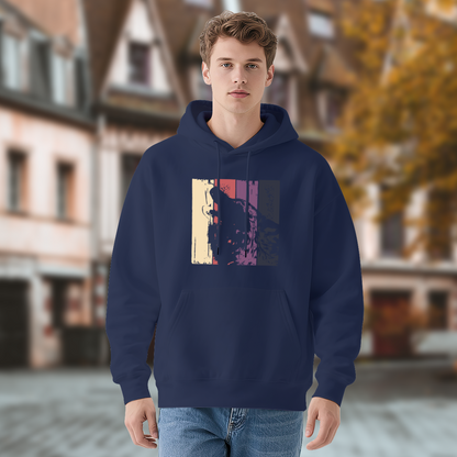 Colorful Pullover Hoodie: Abstract Graphic Design, Casual Comfort