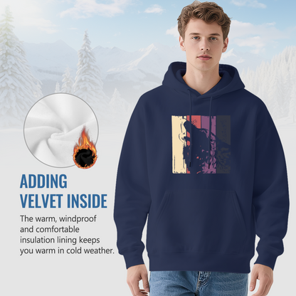 Colorful Pullover Hoodie: Abstract Graphic Design, Casual Comfort