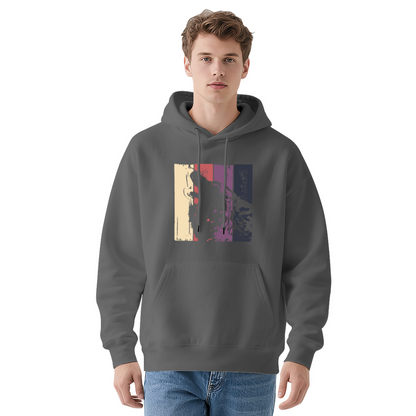 Colorful Pullover Hoodie: Abstract Graphic Design, Casual Comfort