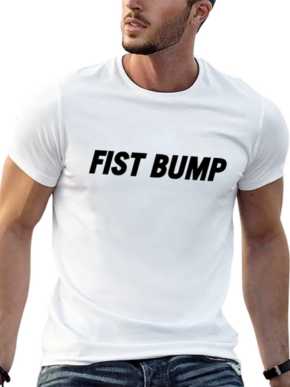 Fist Bump Graphic Tee - Casual Cotton T-Shirt