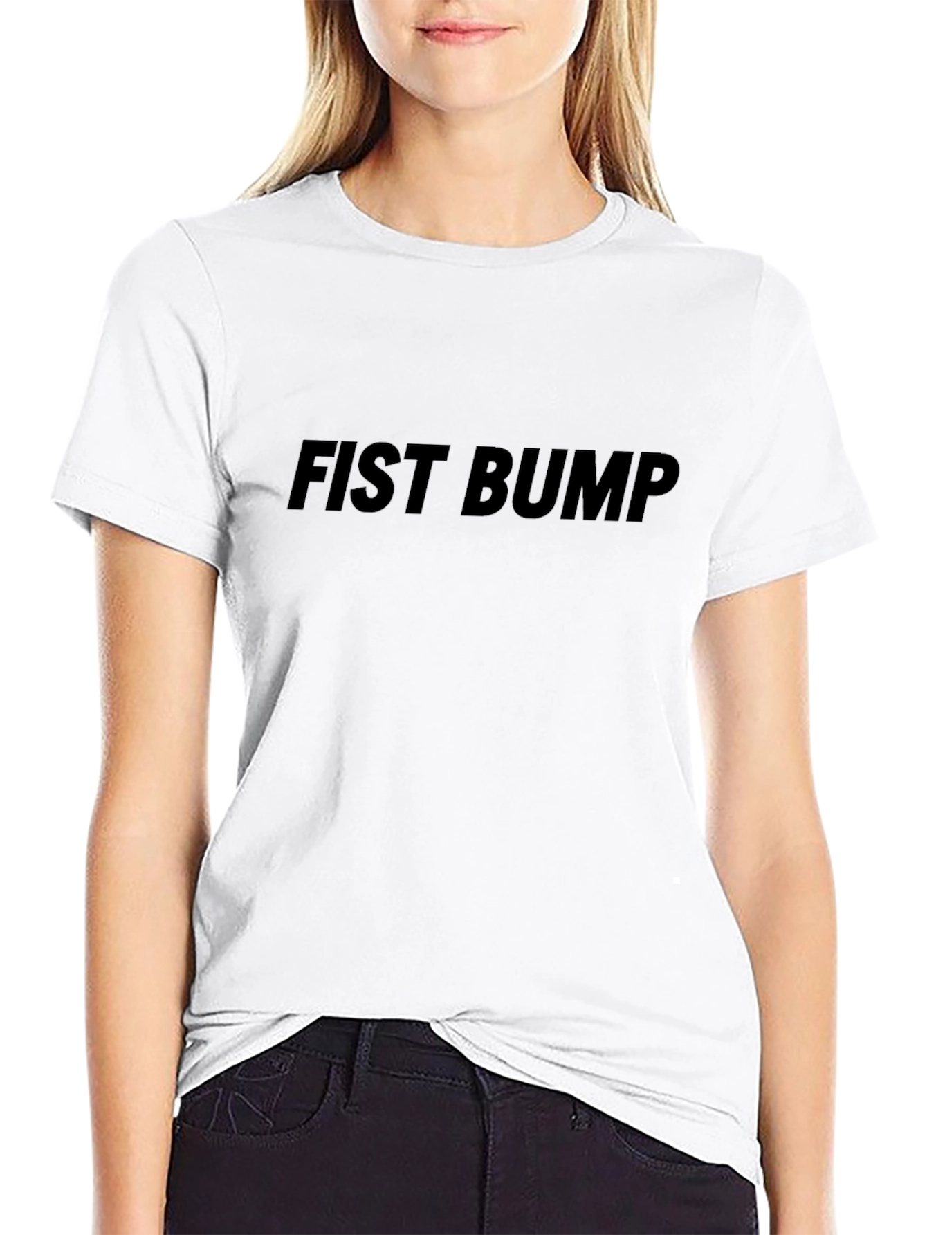 Fist Bump Graphic Tee - Casual Cotton T-Shirt