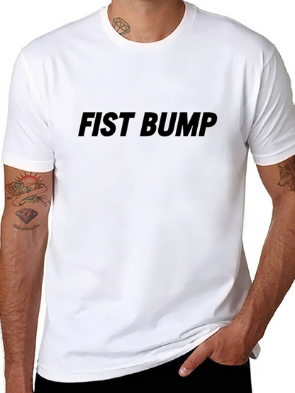 Fist Bump Graphic Tee - Casual Cotton T-Shirt