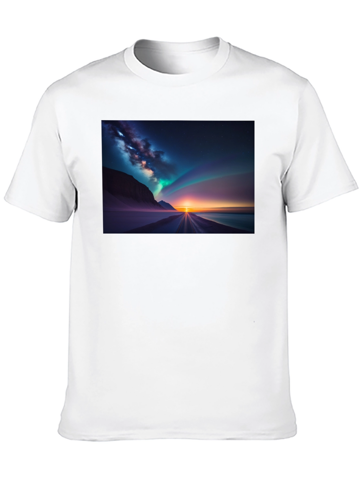 Aurora Borealis Graphic Tee - Black