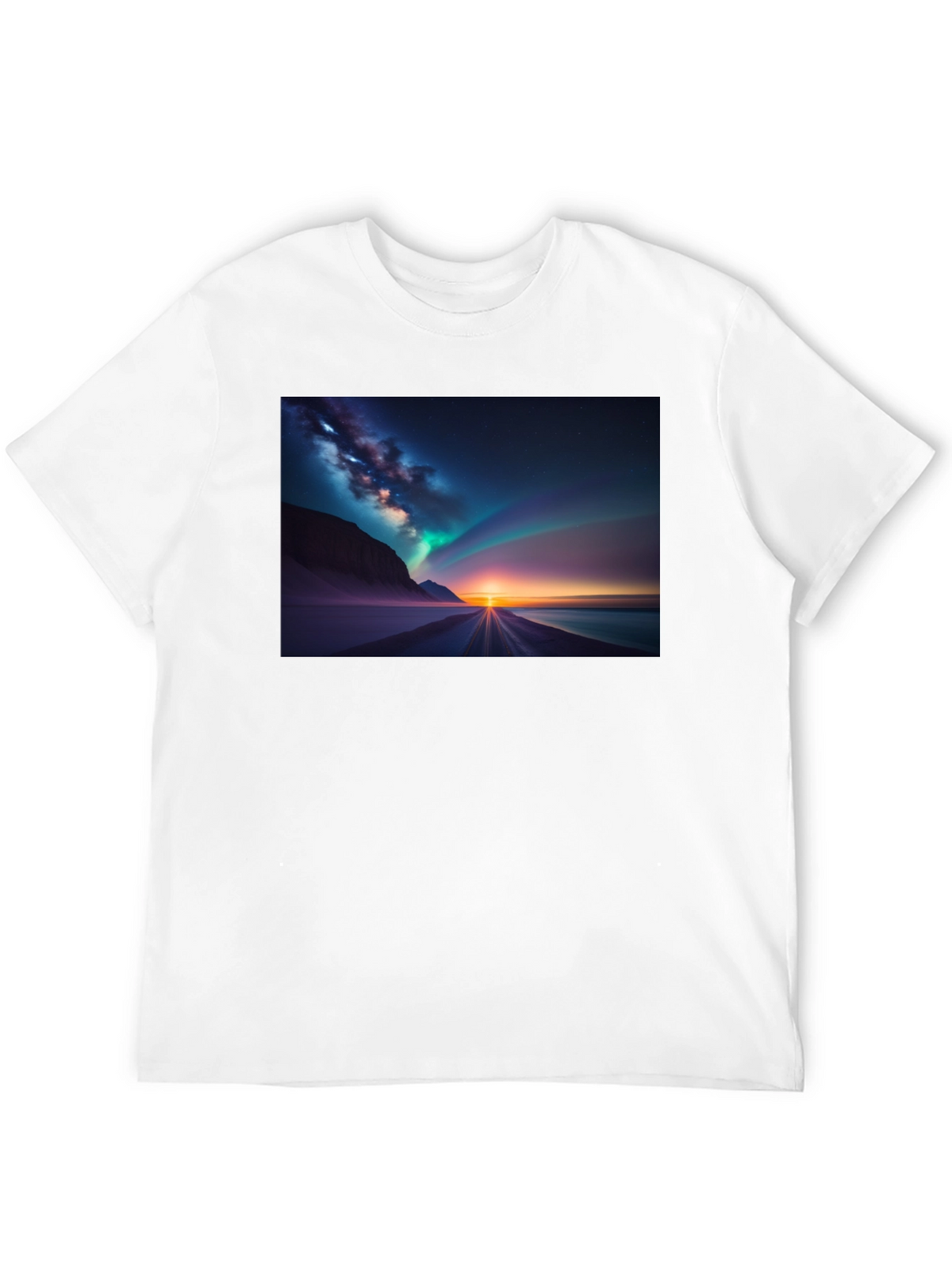 Aurora Borealis Graphic Tee - Black