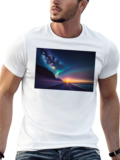 Aurora Borealis Graphic Tee - Black