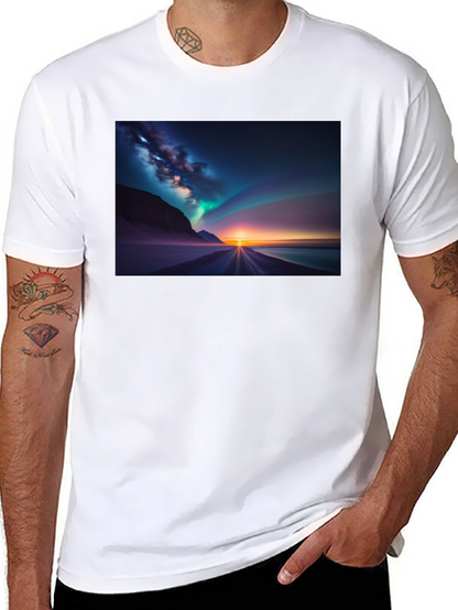 Aurora Borealis Graphic Tee - Black