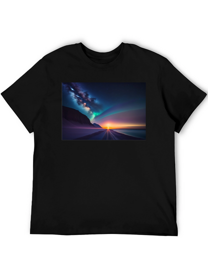 Aurora Borealis Graphic Tee - Black