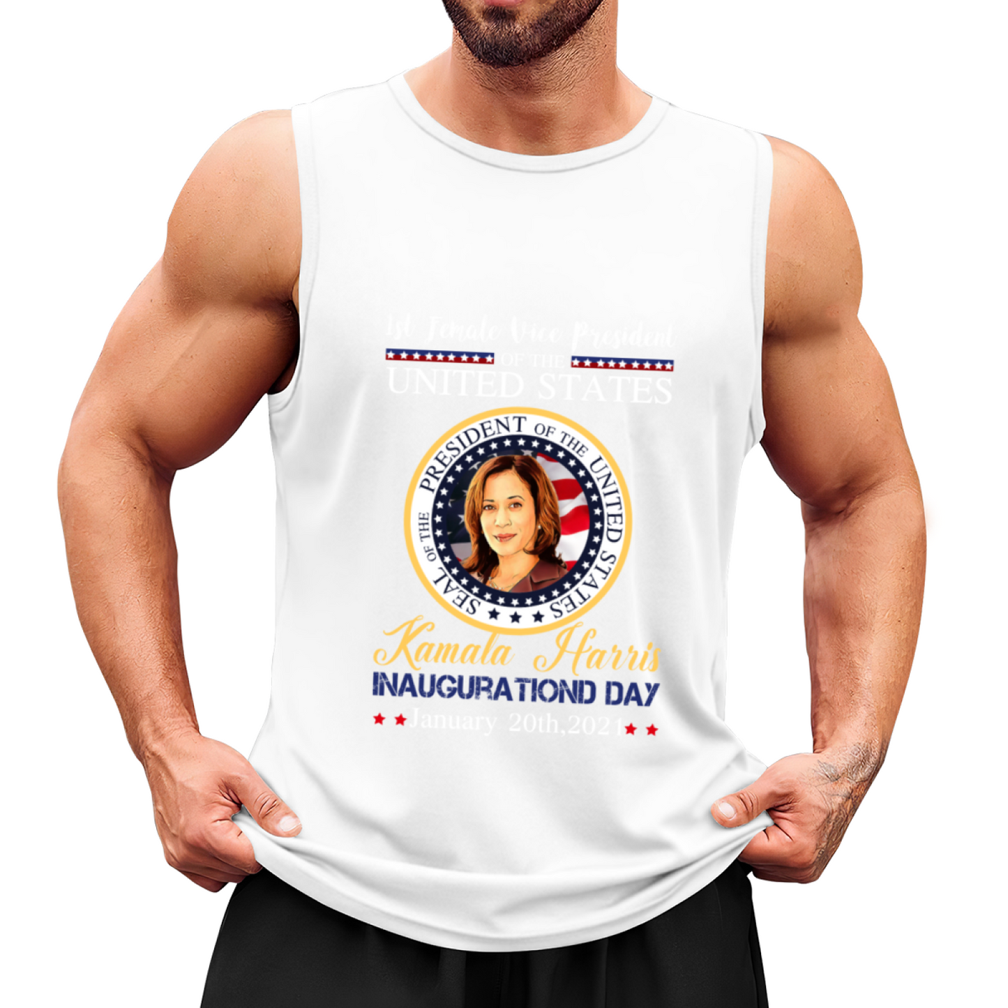 Kamala Harris Inauguration Day Patriotic Print Tank Top