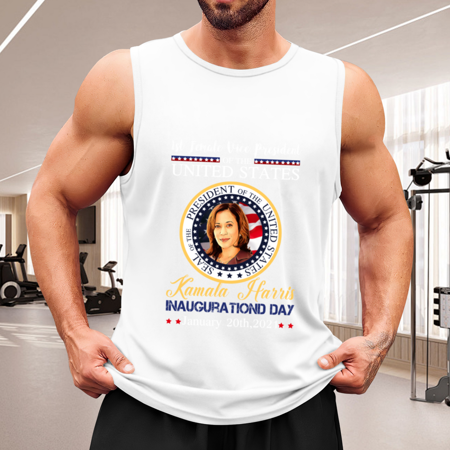 Kamala Harris Inauguration Day Patriotic Print Tank Top