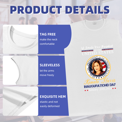 Kamala Harris Inauguration Day Patriotic Print Tank Top